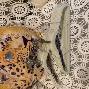 Set of 30 Beige Velvet Hangers 15 shirt 15 suit Joy Mangano no slip slim beige